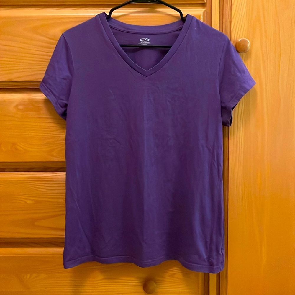 Purple Short Sleeve Loose Fir Champion Tee Shirt